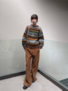 SWAYING 25 Fall/Winter Collection: Cotton Straight-Leg Pants with Fanned-Out Pockets (SW-SW25AW3B22C2S2-KF, Coffee)